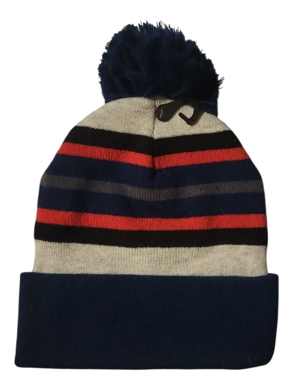 NWT Knit Cap Hat Marvel  Spiderman Berkshire Fashions Stripe Beanie Blue Pom Pom